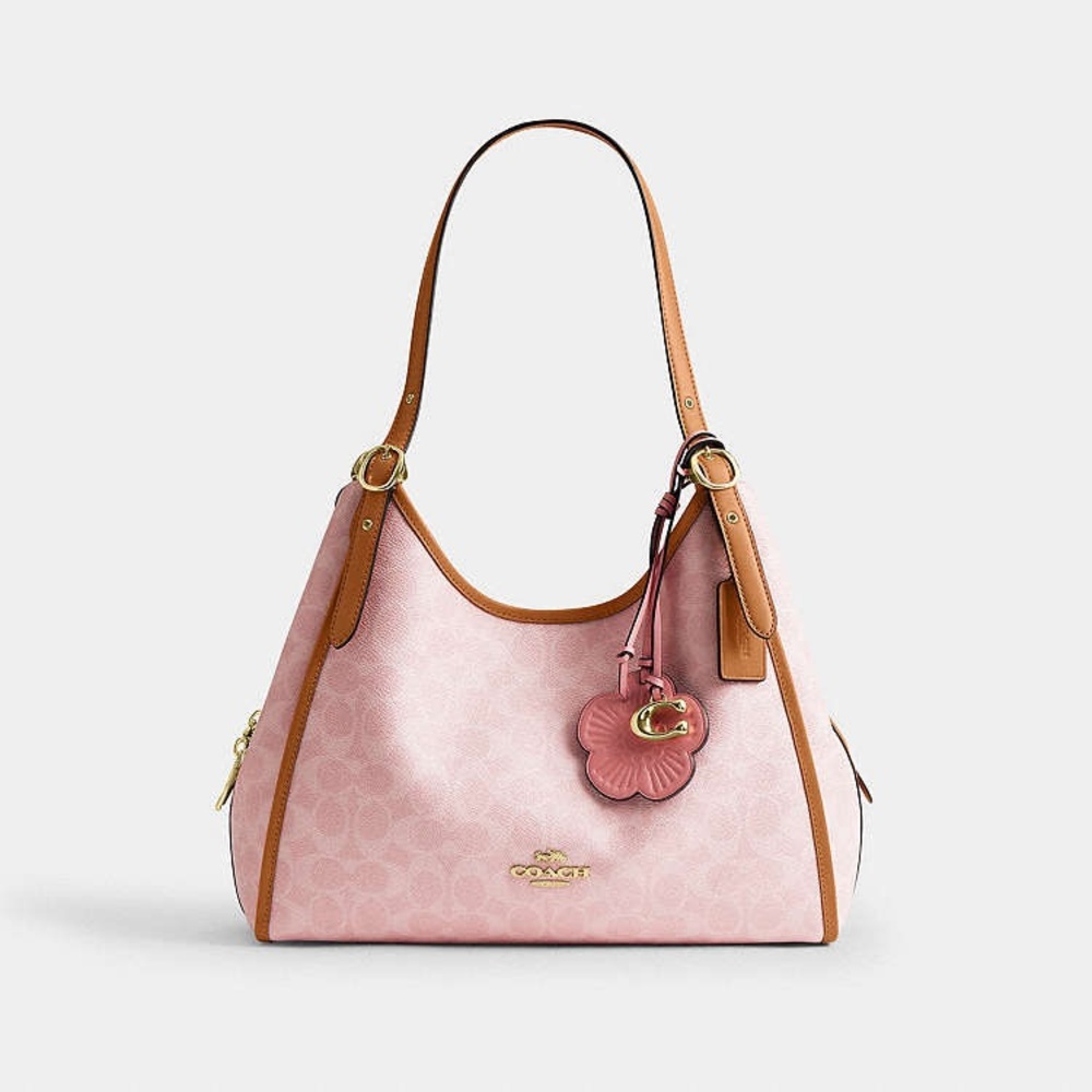 Coach Erin Shoulder Bag in Signature Canvas with charms